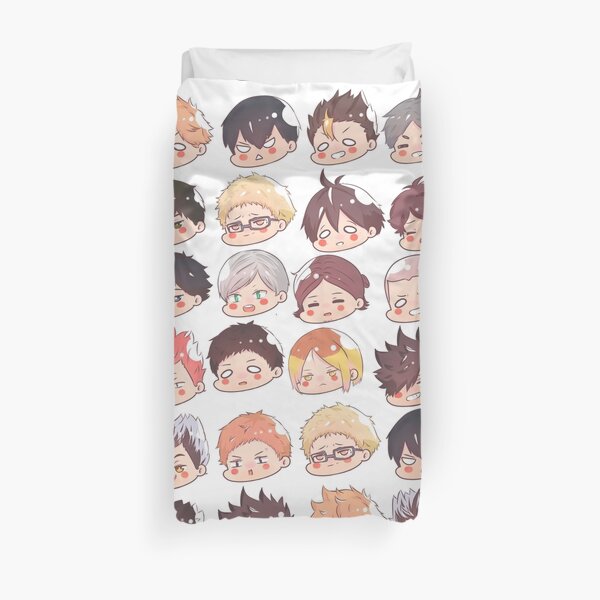 Haikyuu chibi heads Duvet Cover RB0605 product Offical Anime Bedding Merch