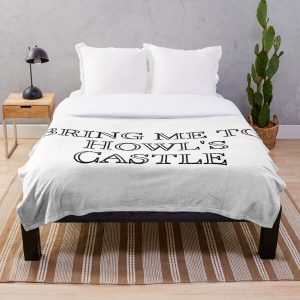 Bring me to Howl's Castle - Black and White Throw Blanket RB0605 product Offical Anime Bedding Merch
