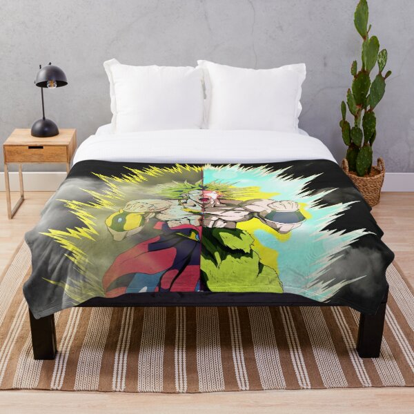 Dragon Ball Broly Super Tribute Throw Blanket RB0605 product Offical Anime Bedding Merch