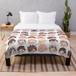 Haikyuu chibi heads Throw Blanket RB0605 product Offical Anime Bedding Merch