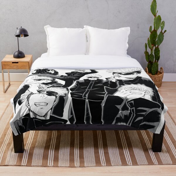 cool boy black mask Throw Blanket RB0605 product Offical Anime Bedding Merch