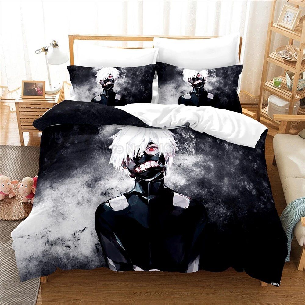 Oni Bedding Set, Comforter or Duvet, Anime Bed Cover, Bedroom Decor, King,  Queen & Twin Size - Gold and Red, Japanese Demon | Abysm Internal