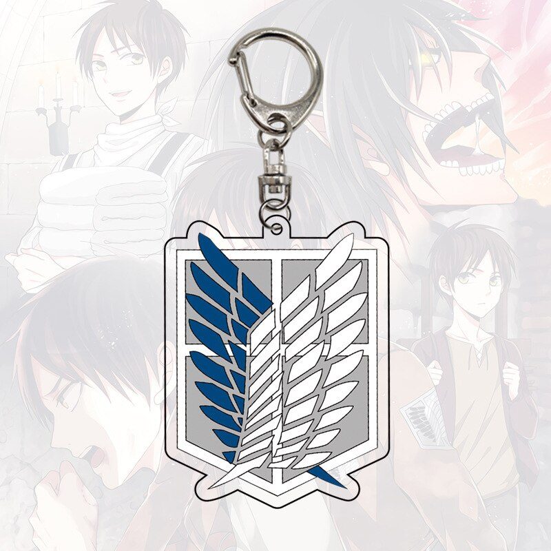 Home 73 - Anime Bedding Anime Attack on Titan Keychain Cartoon Figure Acrylic Pendant Keyring - Anime Bedding